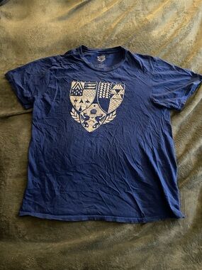 Destiny Video Game Blue Graphic Crest T-Shirt Size L Gamer Tee